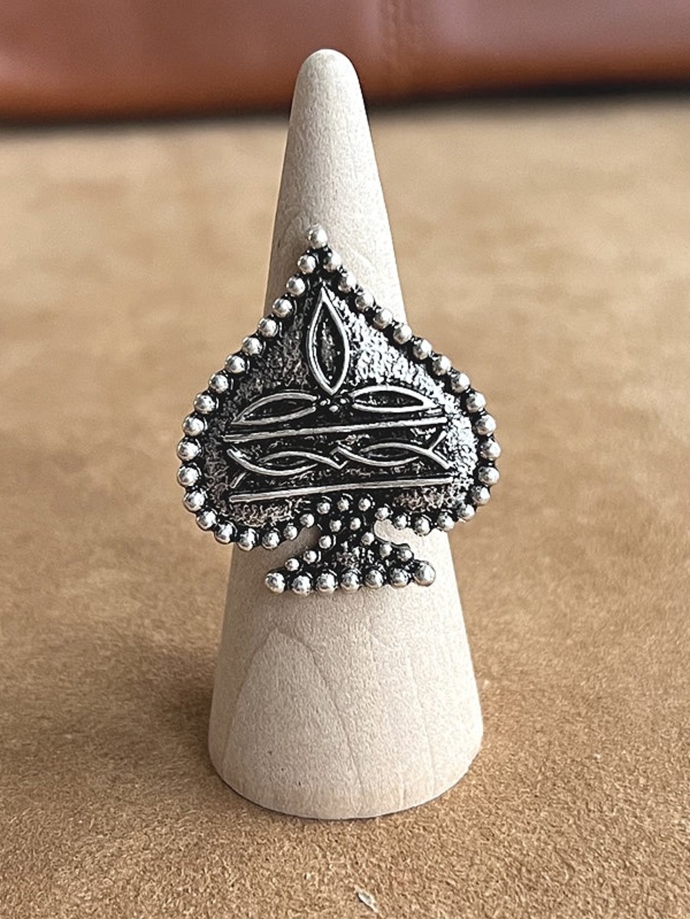 Silver Western Boot Stitch Ace Ring New